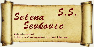 Selena Ševković vizit kartica